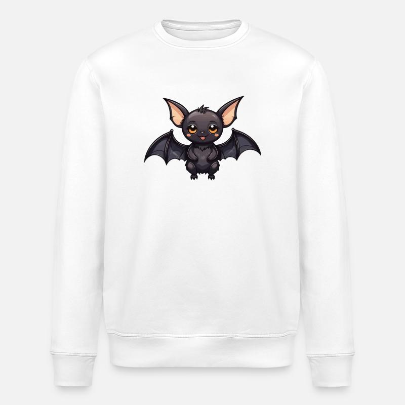 Illustration mignonne de chauve-souris - Sweat bio ROLLER Stanley/Stella Unisexe - blanc