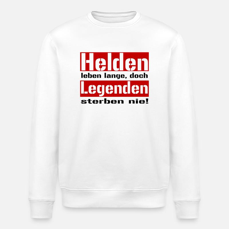 helden leben lange - Stanley/Stella Unisex Bio-Sweatshirt ROLLER - Weiß