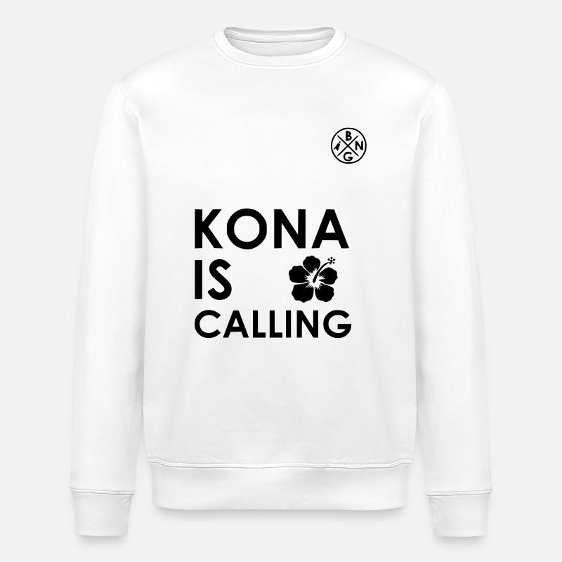 KONA IS CALLING - Stanley/Stella ROLLER Unisex Organic Sweatshirt - white