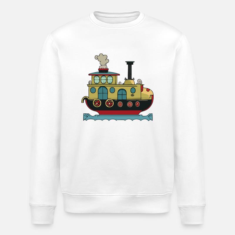 Spielzeugboot - Stanley/Stella Unisex Bio-Sweatshirt ROLLER - Weiß