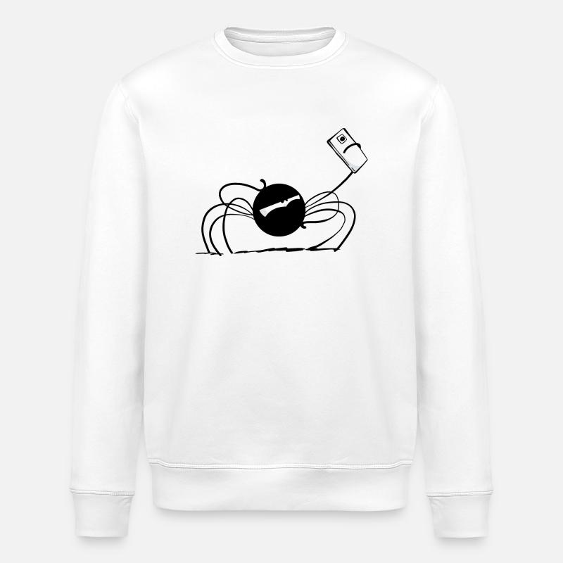 Beth die Spinne - Das Selfie - Stanley/Stella Unisex Bio-Sweatshirt ROLLER - Weiß