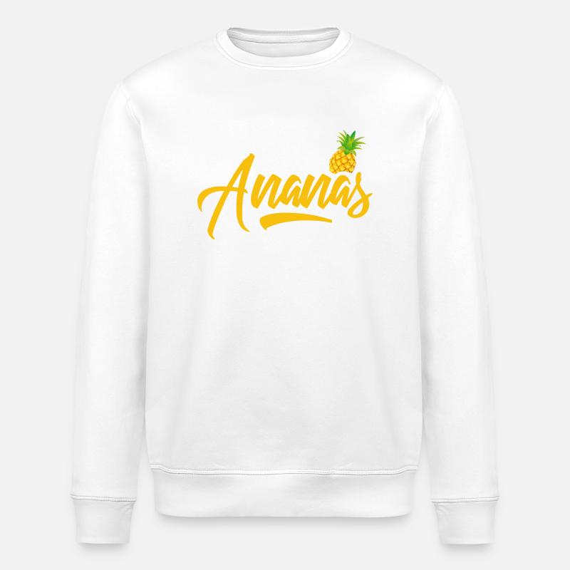 Ananas - Sweat bio ROLLER Stanley/Stella Unisexe - blanc