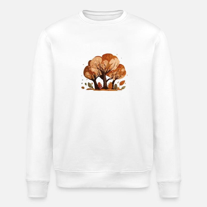 Herbstbaum-Trio (Herbstkollektion #2) - Stanley/Stella Unisex Bio-Sweatshirt ROLLER - Weiß