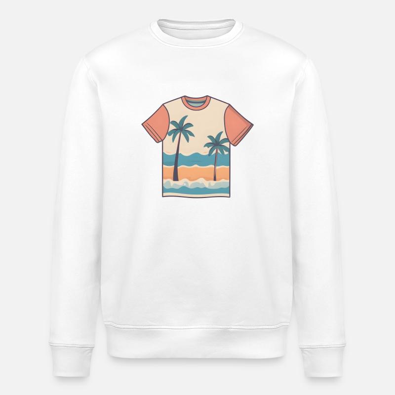 Beachfront Bliss - Stanley/Stella Unisex Bio-Sweatshirt ROLLER - Weiß