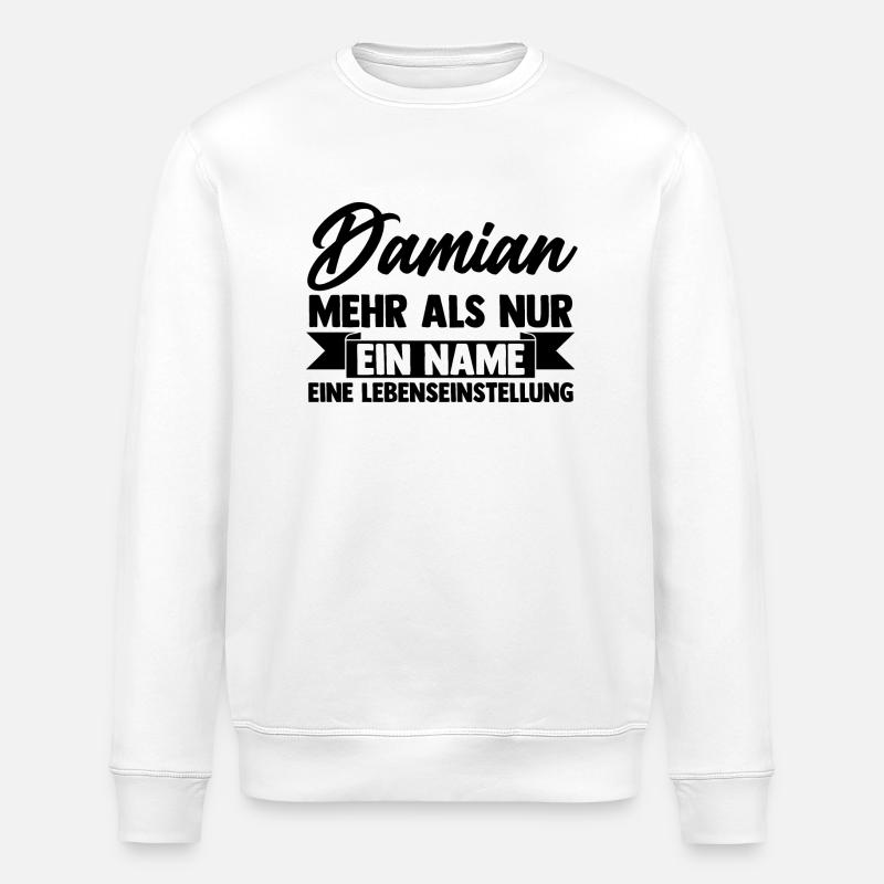 Vorname Damian - Stanley/Stella Unisex Bio-Sweatshirt ROLLER - Weiß