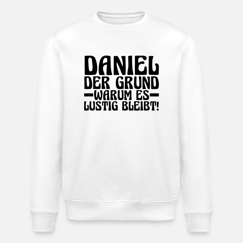 Prénom Daniel - Sweat bio ROLLER Stanley/Stella Unisexe - blanc