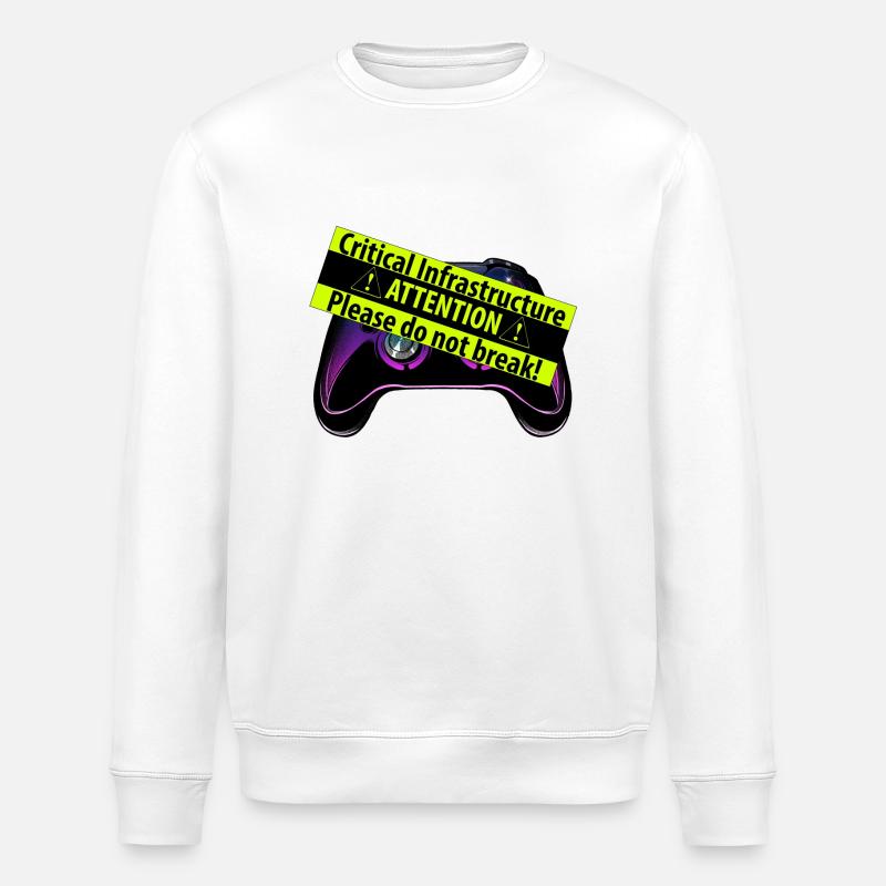 Critical Controller - Stanley/Stella ROLLER Unisex Organic Sweatshirt - white