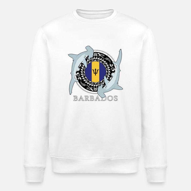 Barbados Hammerhai - Stanley/Stella Unisex Bio-Sweatshirt ROLLER - Weiß