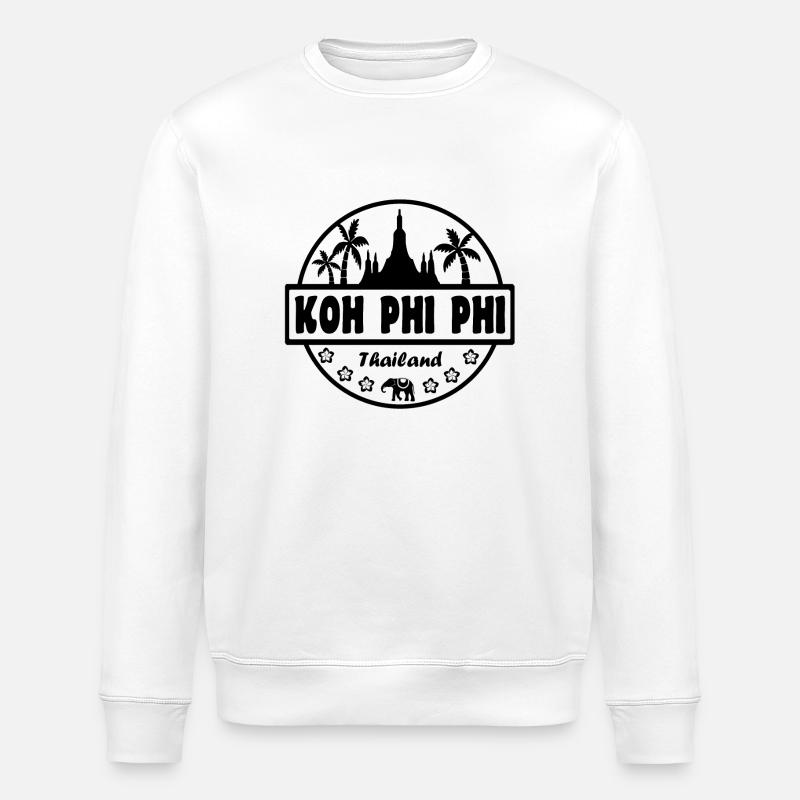 Koh Phi Phi Thailand - Stanley/Stella ROLLER Unisex Organic Sweatshirt - white