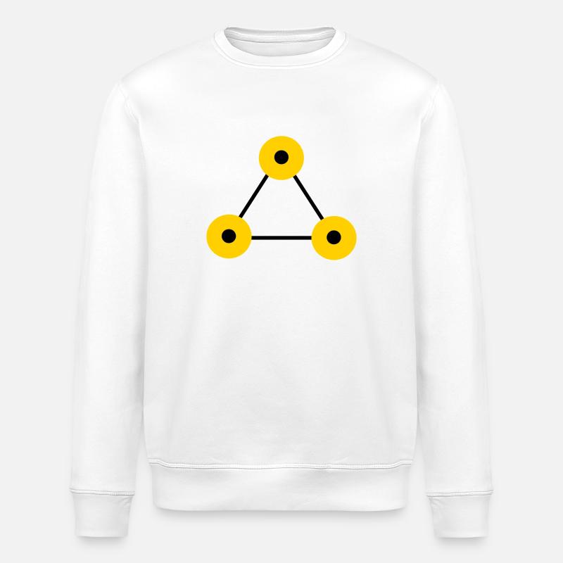Triangular sign - Stanley/Stella ROLLER Unisex Organic Sweatshirt - white