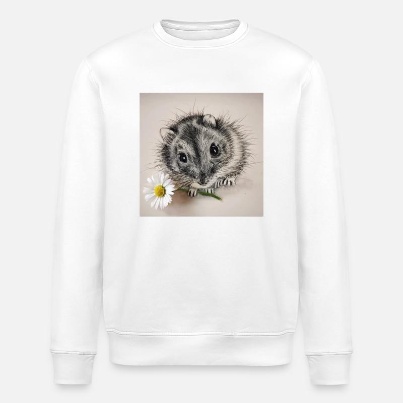 Hamster - Stanley/Stella Unisex Bio-Sweatshirt ROLLER - Weiß