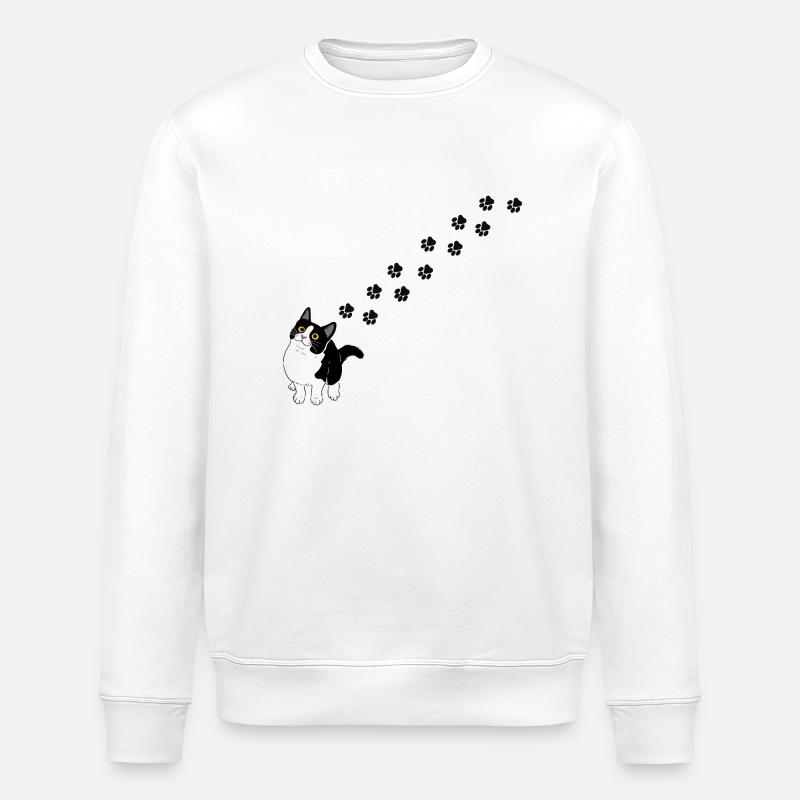 Pattes chat - Sweat bio ROLLER Stanley/Stella Unisexe - blanc
