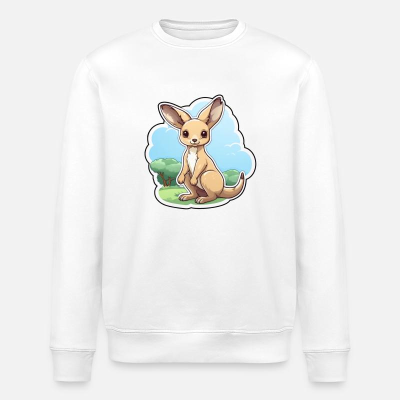 Känguru - Stanley/Stella Unisex Bio-Sweatshirt ROLLER - Weiß