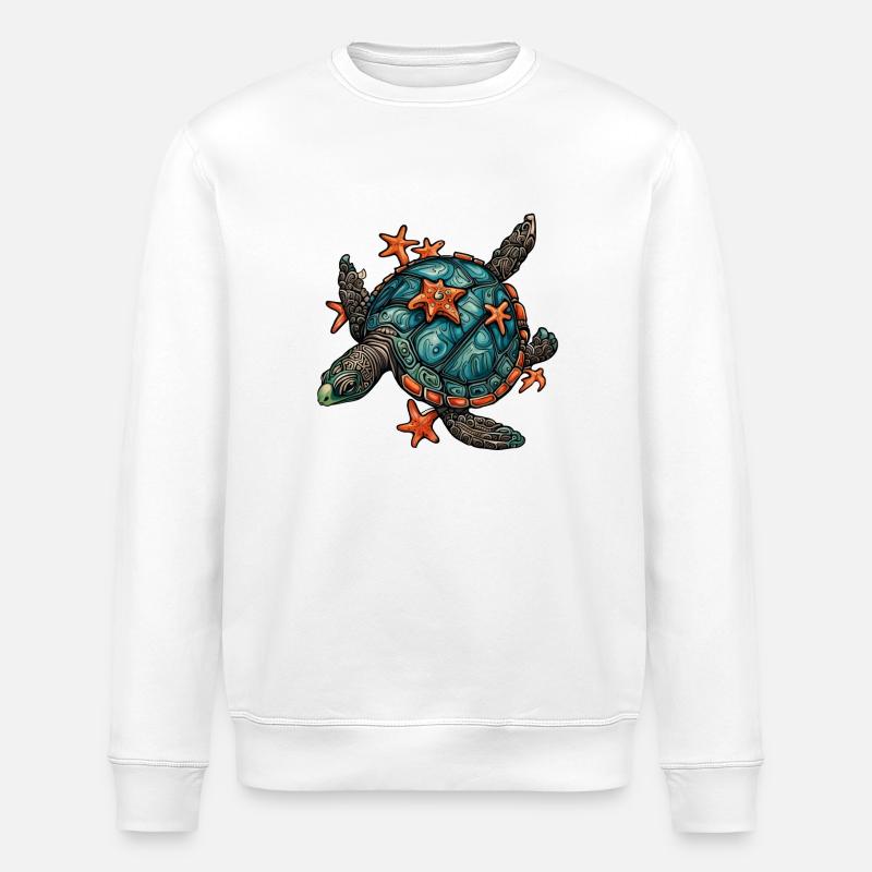 Schildkröte - Stanley/Stella Unisex Bio-Sweatshirt ROLLER - Weiß