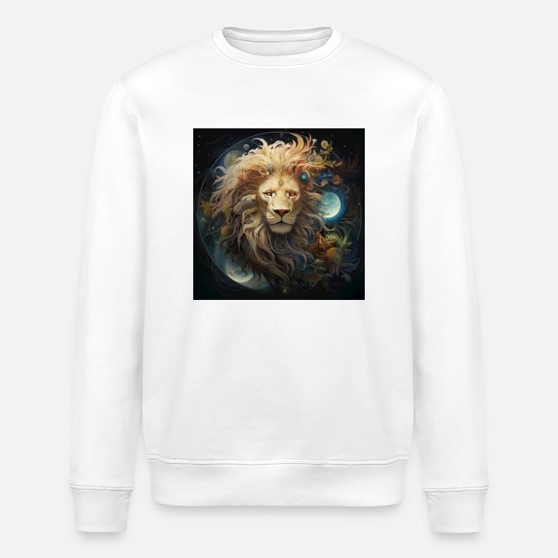 Medium lion - Sweat bio ROLLER Stanley/Stella Unisexe - blanc