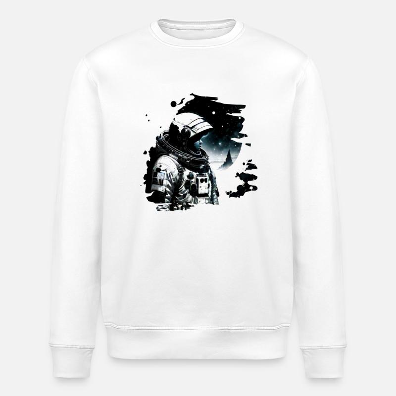 Kosmischer Sterngucker - Stanley/Stella Unisex Bio-Sweatshirt ROLLER - Weiß