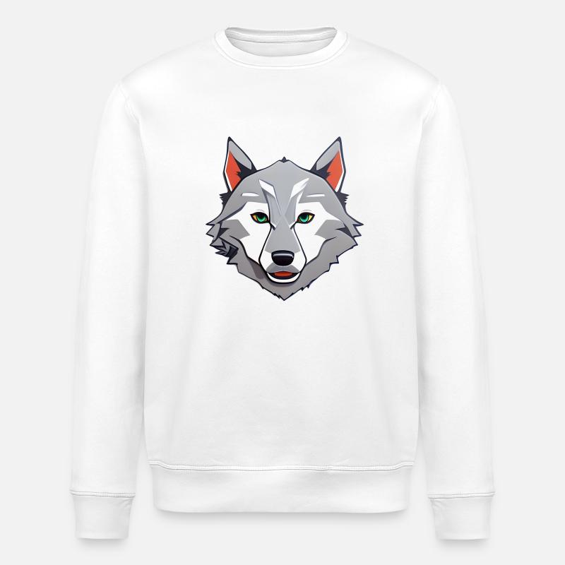 Wolf - Stanley/Stella Unisex Bio-Sweatshirt ROLLER - Weiß