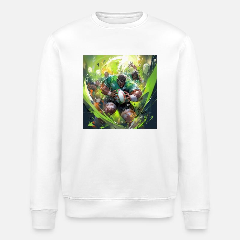 Rugby Rage - Sweat bio ROLLER Stanley/Stella Unisexe - blanc