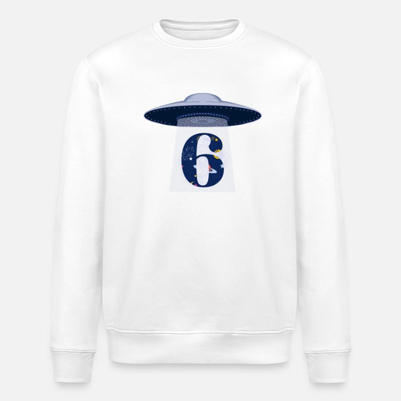 6th Anniversary UFO Attack - Stanley/Stella ROLLER Unisex Organic Sweatshirt - white