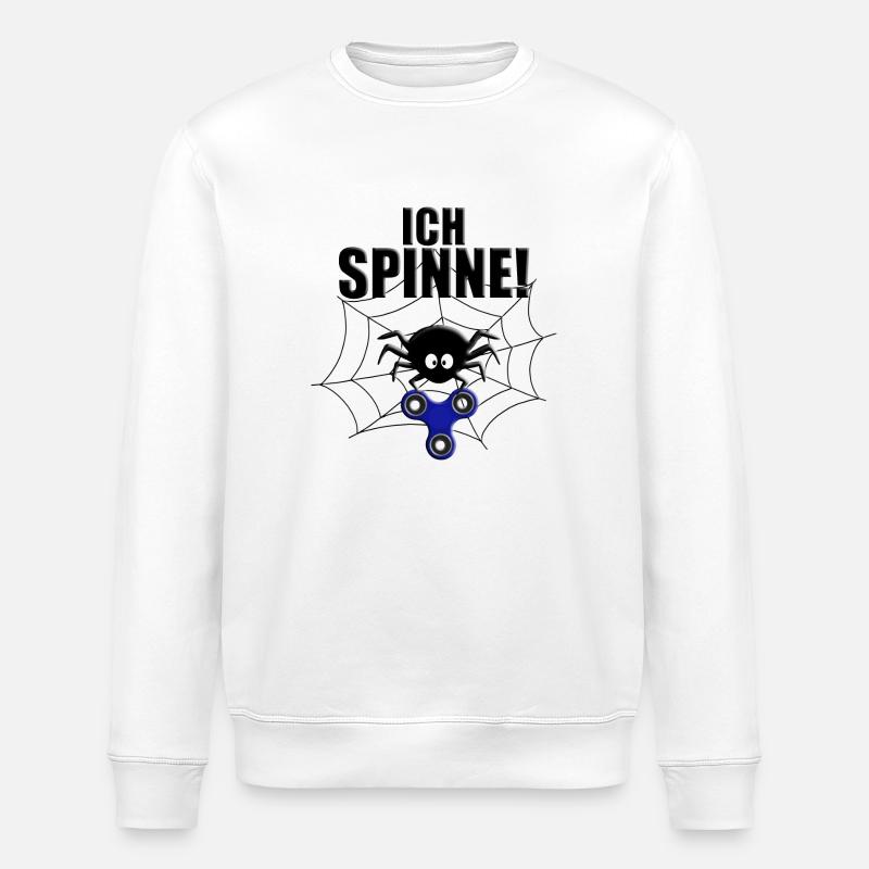 SPINNE - SPINNER - FIDGET TOY - KINDERSPIELZEUG - Stanley/Stella Unisex Bio-Sweatshirt ROLLER - Weiß