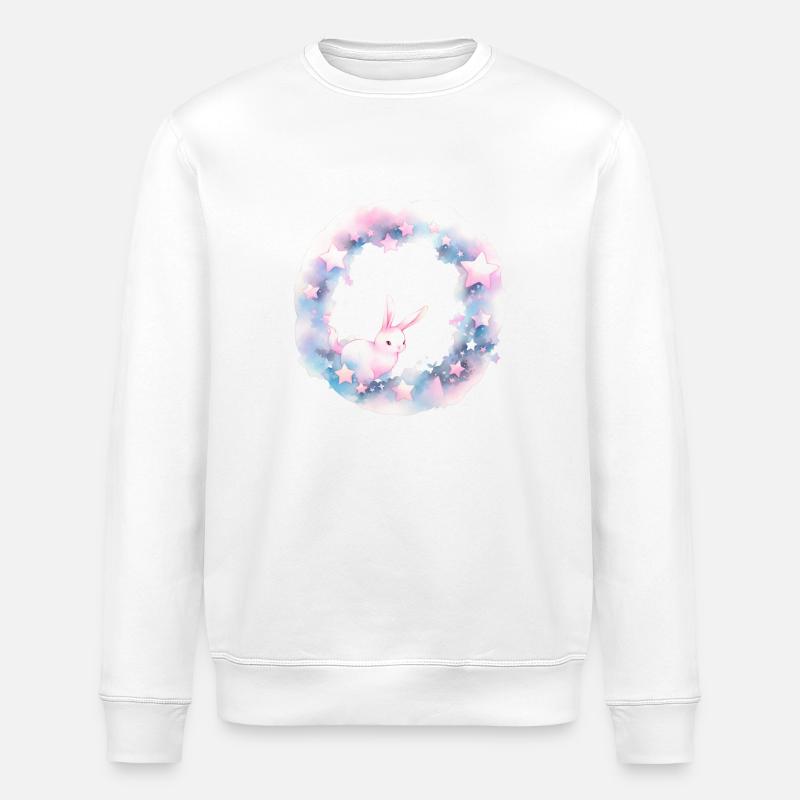 Cloud Rabbit - Stanley/Stella ROLLER Unisex Organic Sweatshirt - white