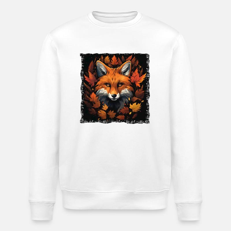 Herbstfuchs - Stanley/Stella Unisex Bio-Sweatshirt ROLLER - Weiß