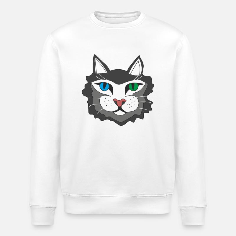 Chat - Sweat bio ROLLER Stanley/Stella Unisexe - blanc
