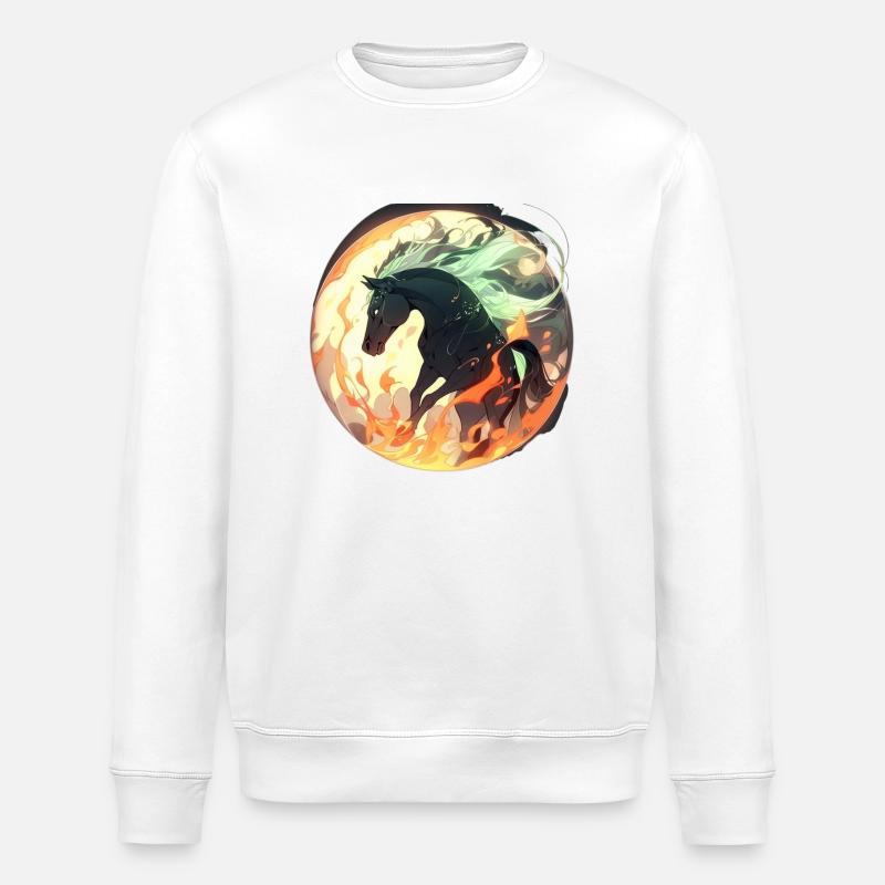L'étalon noir céleste - Sweat bio ROLLER Stanley/Stella Unisexe - blanc