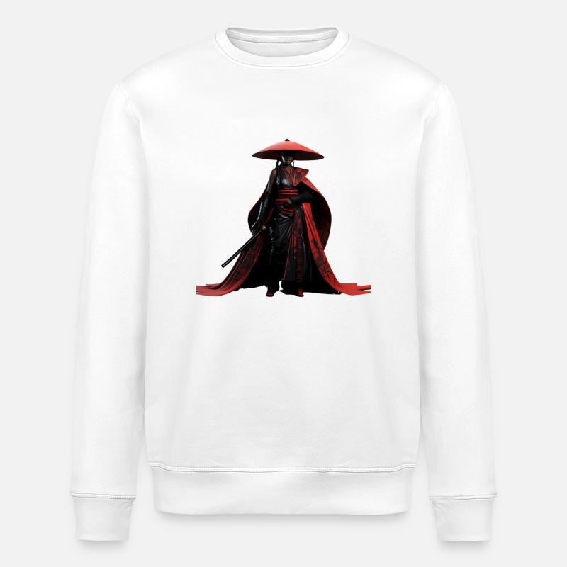 BLACK SAMURAI - Stanley/Stella ROLLER Unisex Organic Sweatshirt - white