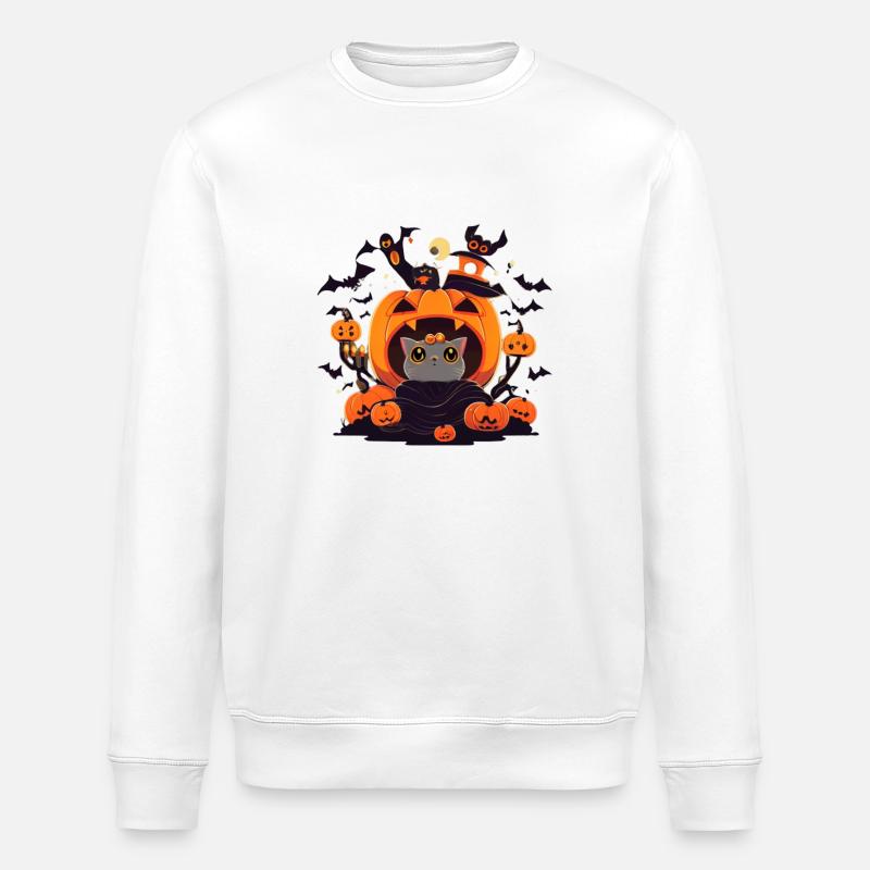 Halloween, Citrouille vorace. - Sweat bio ROLLER Stanley/Stella Unisexe - blanc