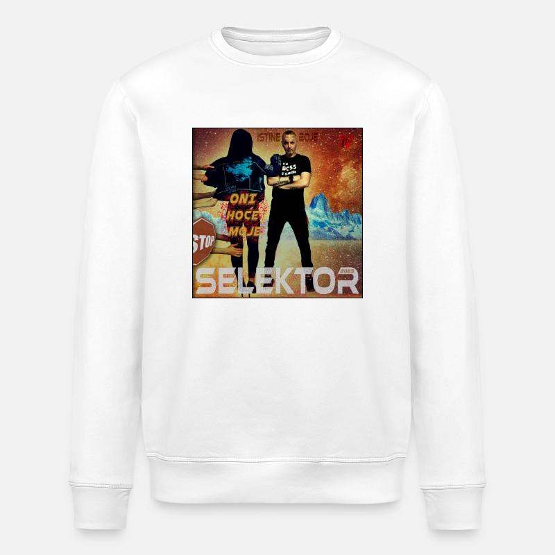 SELEKTOR - ONI HOCE MOJE - Stanley/Stella Unisex Bio-Sweatshirt ROLLER - Weiß