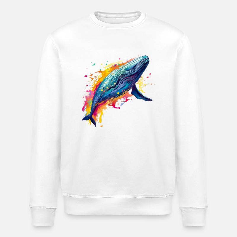 Wal Kunst Pop Art - Stanley/Stella Unisex Bio-Sweatshirt ROLLER - Weiß
