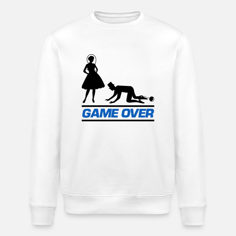 ehepaar game over - Stanley/Stella Unisex Bio-Sweatshirt ROLLER - Weiß