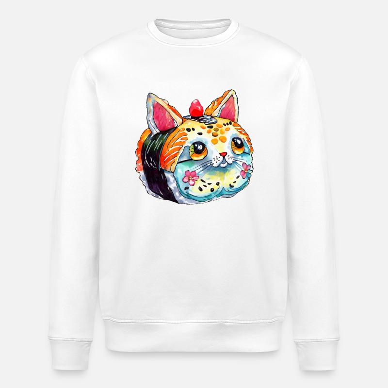 Sushi Cat - Sweat bio ROLLER Stanley/Stella Unisexe - blanc