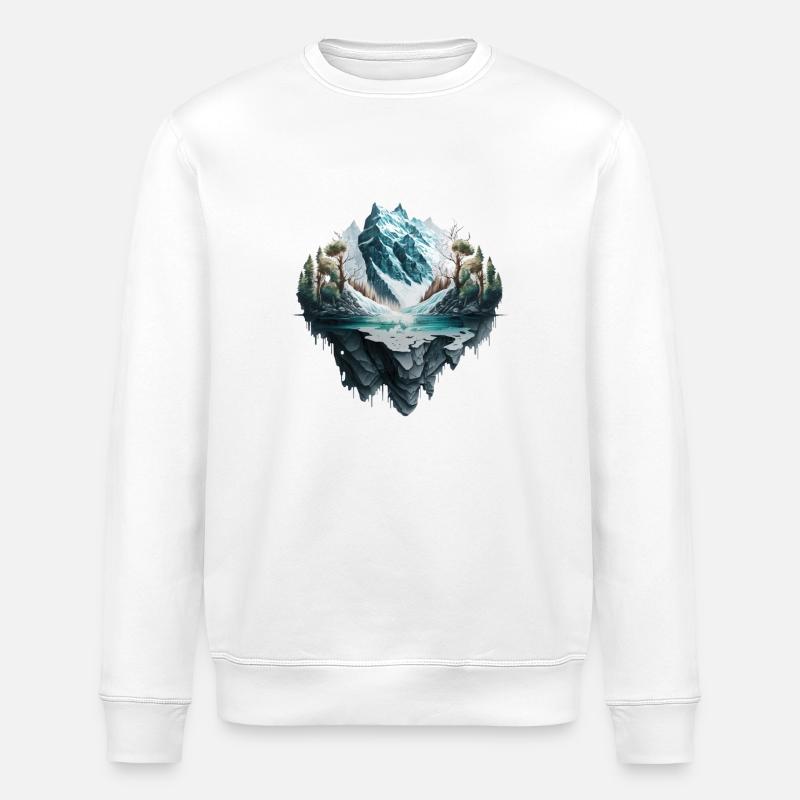 schöne Berglandschaft - Stanley/Stella Unisex Bio-Sweatshirt ROLLER - Weiß