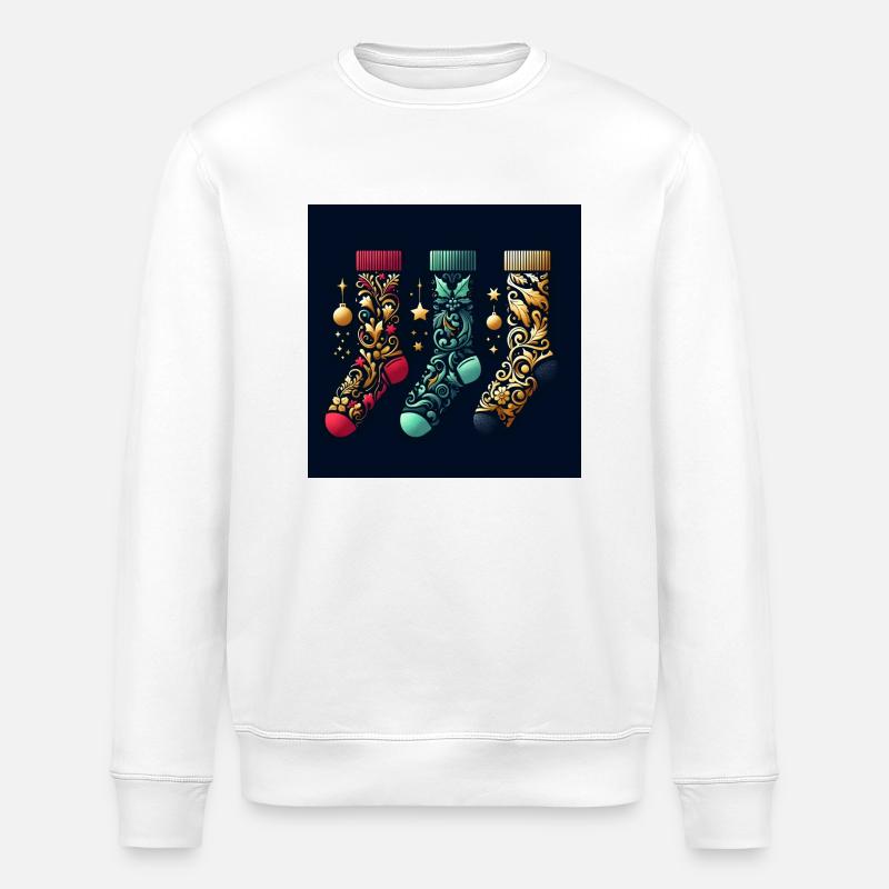 Bas de Noël - Sweat bio ROLLER Stanley/Stella Unisexe - blanc