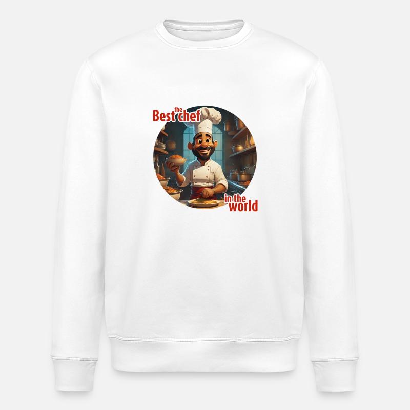 Der beste Koch der Welt - Stanley/Stella Unisex Bio-Sweatshirt ROLLER - Weiß