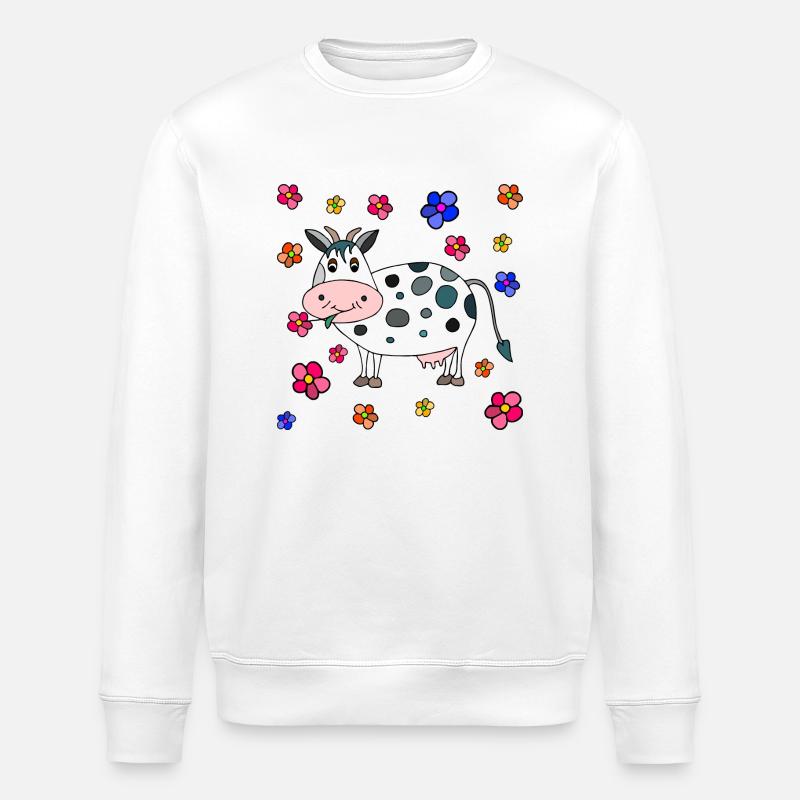 Vache - Sweat bio ROLLER Stanley/Stella Unisexe - blanc