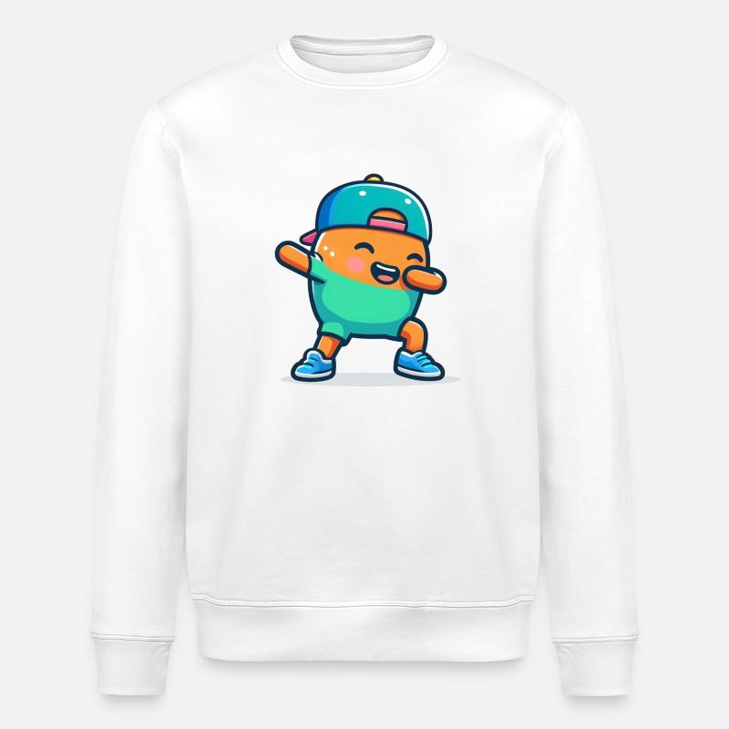 Happy Dab - Professioneller Dabber - Stanley/Stella Unisex Bio-Sweatshirt ROLLER - Weiß