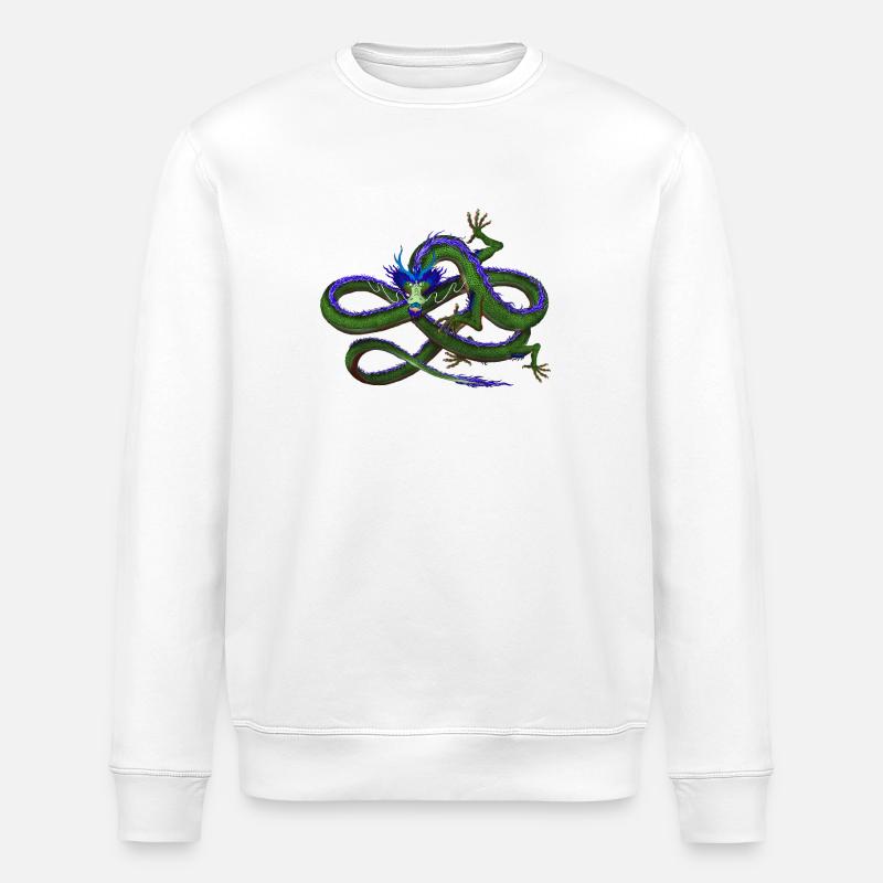 CHINESISCHER DRACHE - Stanley/Stella Unisex Bio-Sweatshirt ROLLER - Weiß