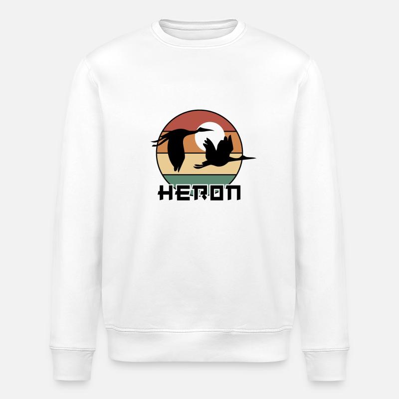 Retro-Reiher - Stanley/Stella Unisex Bio-Sweatshirt ROLLER - Weiß
