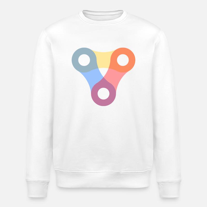 Bicycle chain - Stanley/Stella ROLLER Unisex Organic Sweatshirt - white