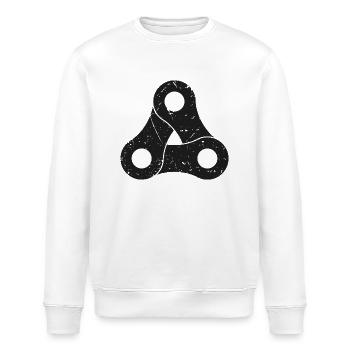 Chaîne de vélo - Sweat bio ROLLER Stanley/Stella Unisexe - blanc - Devant - Nik (191cm)