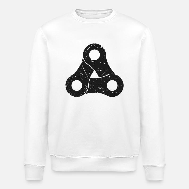 Chaîne de vélo - Sweat bio ROLLER Stanley/Stella Unisexe - blanc