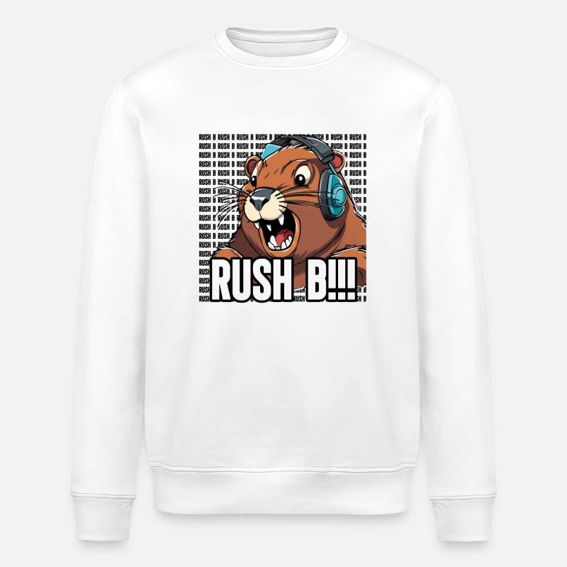 Bober de jeu RUSH B - Sweat bio ROLLER Stanley/Stella Unisexe - blanc