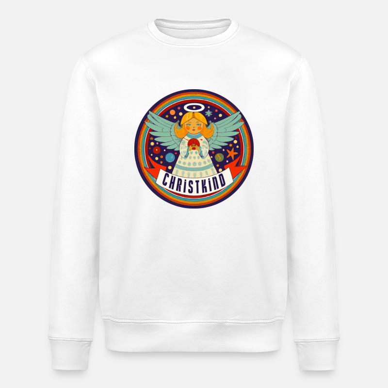 Christkind Retro - Stanley/Stella Unisex Bio-Sweatshirt ROLLER - Weiß