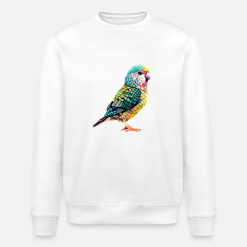 Perruche Oiseau Calopsitte Propriétaire d’oiseau - Sweat bio ROLLER Stanley/Stella Unisexe - blanc