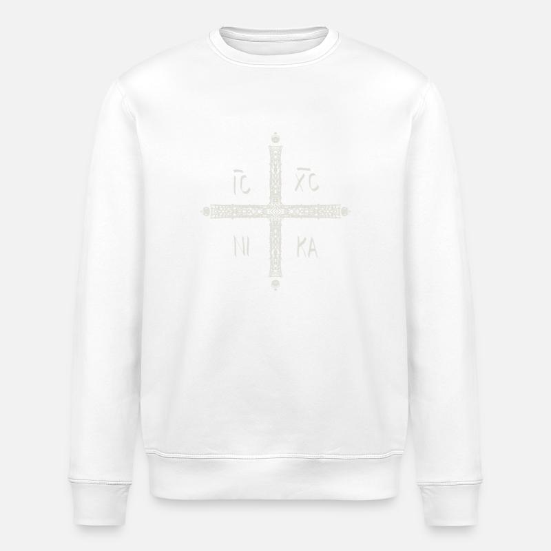 Christogram IC XC Nika - Stanley/Stella ROLLER Unisex Organic Sweatshirt - white