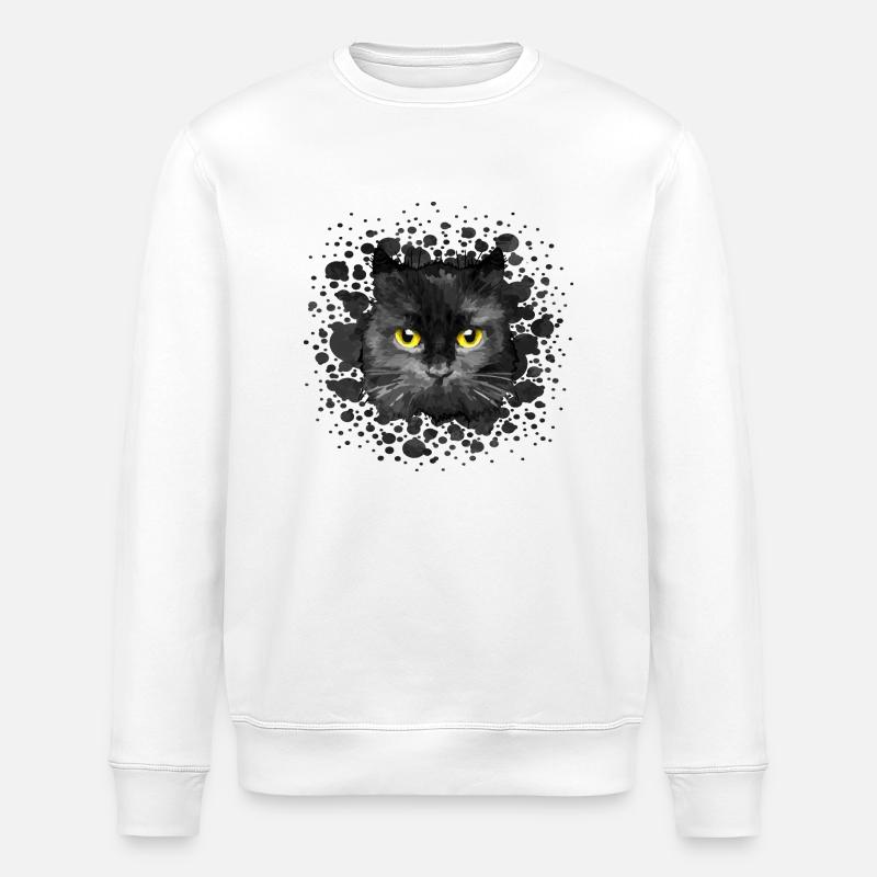 Chat - Sweat bio ROLLER Stanley/Stella Unisexe - blanc