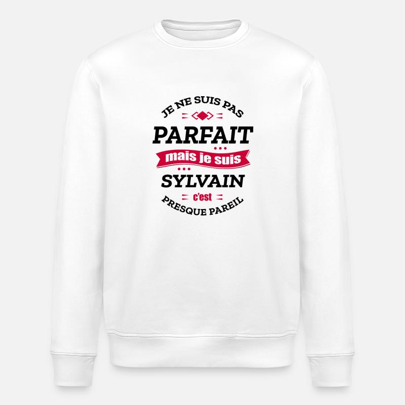 SYLVAIN PARFAIT - PRENOM SYLVAIN - Sweat bio ROLLER Stanley/Stella Unisexe - blanc